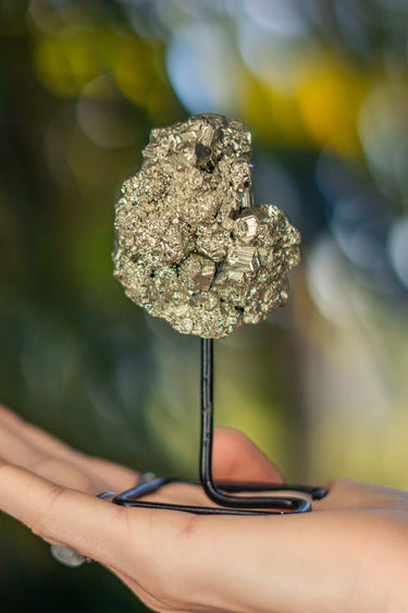 Pyrite Cluster on Stand